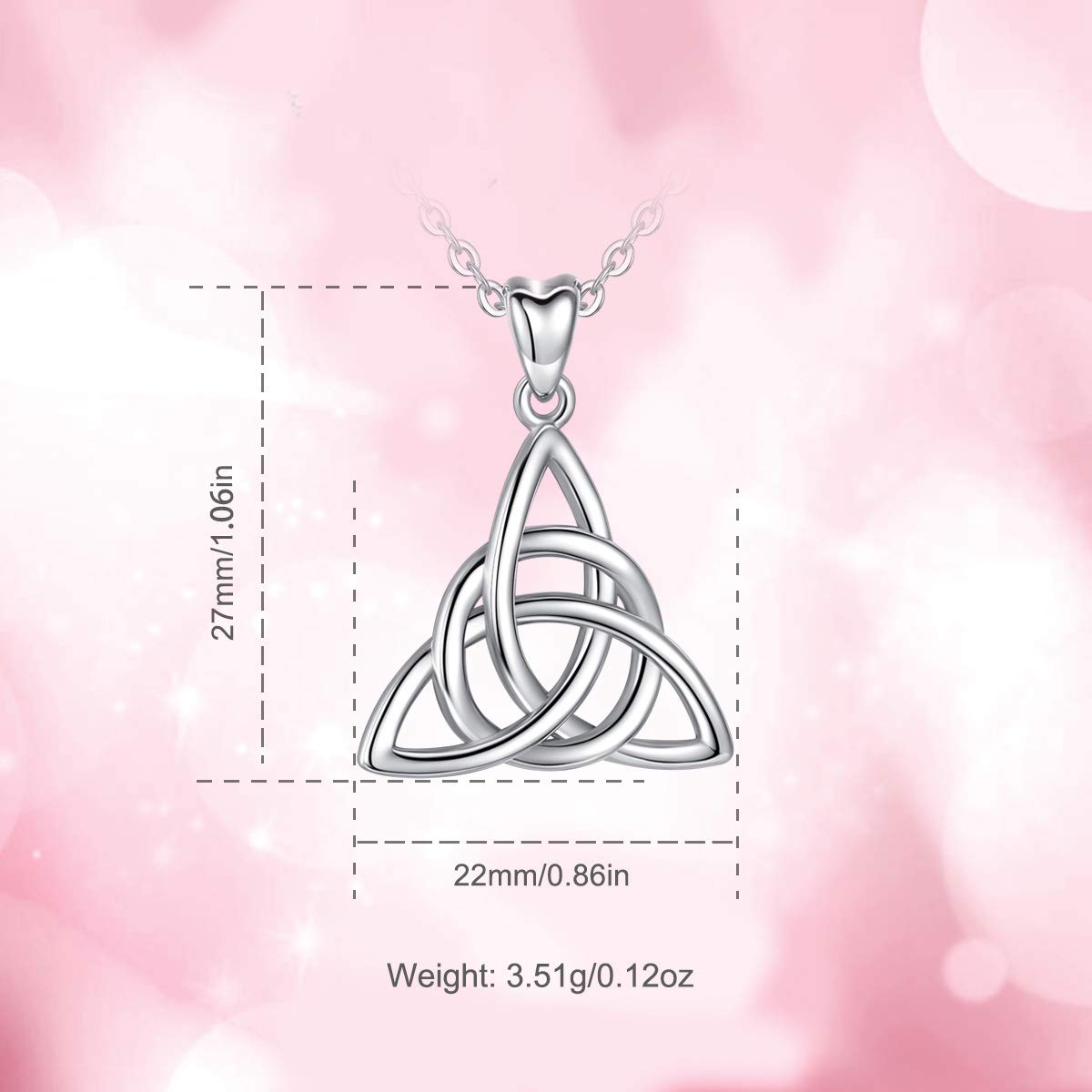 Eudora Harmony Bola Trinity Knoten Kette Silber 45,7cm