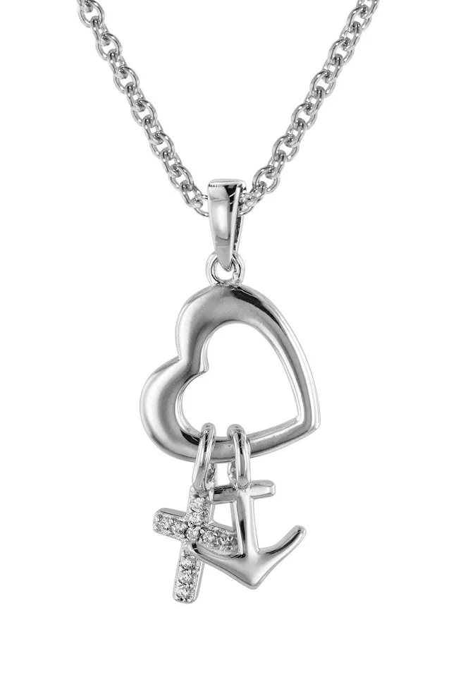 trendor Halsketten Glaube Liebe Hoffnung Silber 925 45 cm