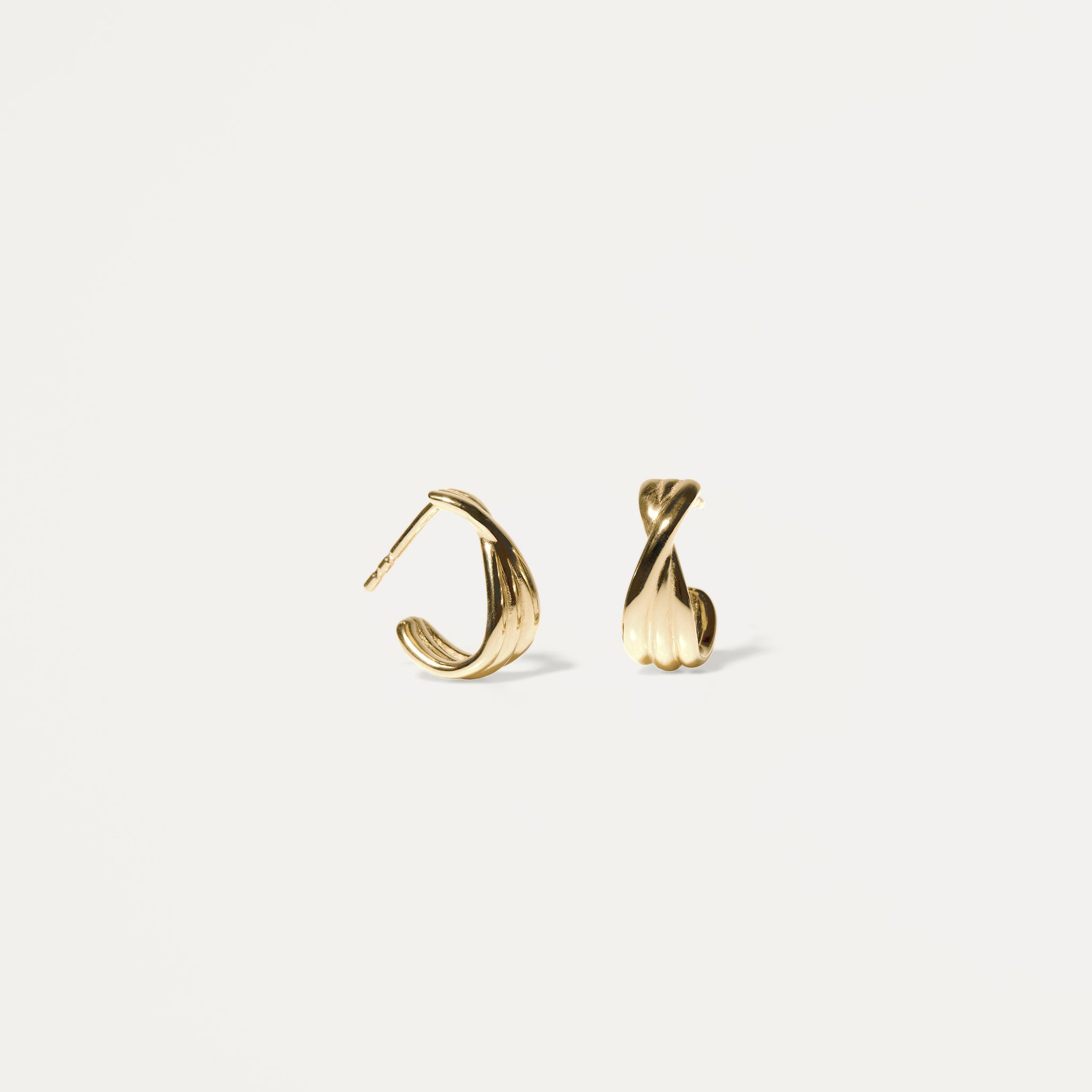 Stilnest Bonds Path Creolen Ohrringe 585 Gold 14k