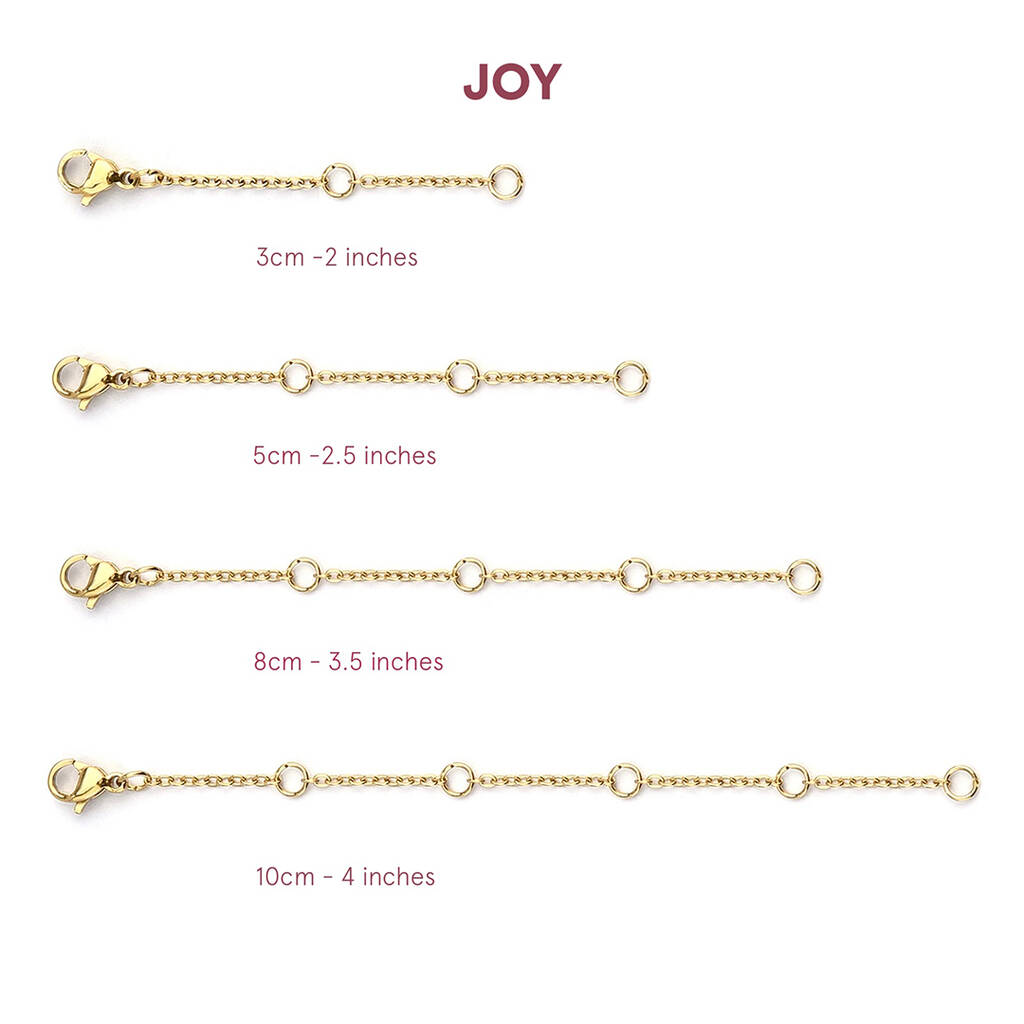 Joy Trace Chain Extender Halskette Gold Edelstahl 2-4 Zoll