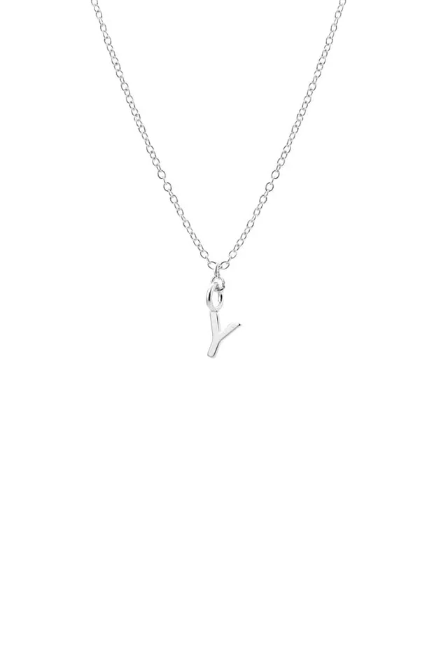 Joy by Corrine Smith Dainty Initial Y Halskette Silber