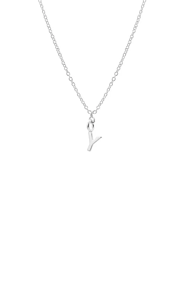 Joy by Corrine Smith Dainty Initial Y Halskette Silber