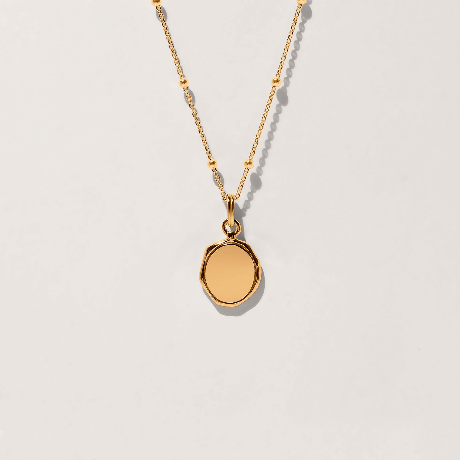 Stilnest Engravable Seal Kette Gold Vermeil 45cm gravierbar