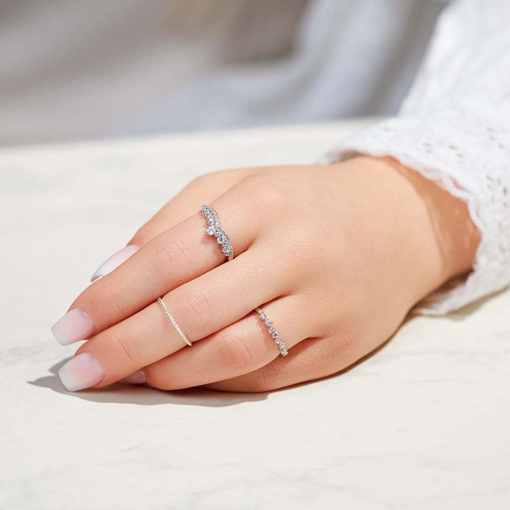 JEWLIX Damenring Sterlingsilber Kordeldesign Silber