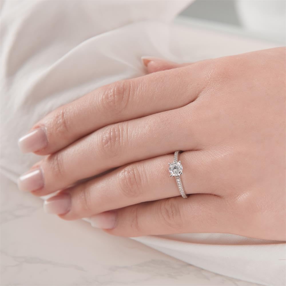 JEWLIX Verlobungsring 375 Weißgold Zirkonia 52mm