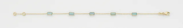Eugen Rühle Armbänder 37.4900 Armband Gelbgold Aquamarin