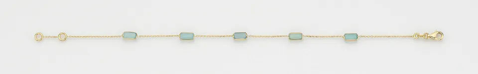 Eugen Rühle Armbänder 37.4900 Armband Gelbgold Aquamarin
