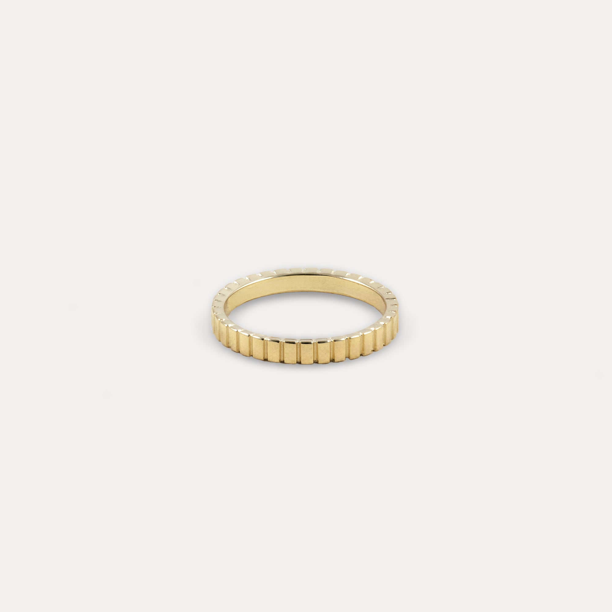 Stilnest Ridged Ring 585 Gold Ring 14k Massivgold Gr. 54