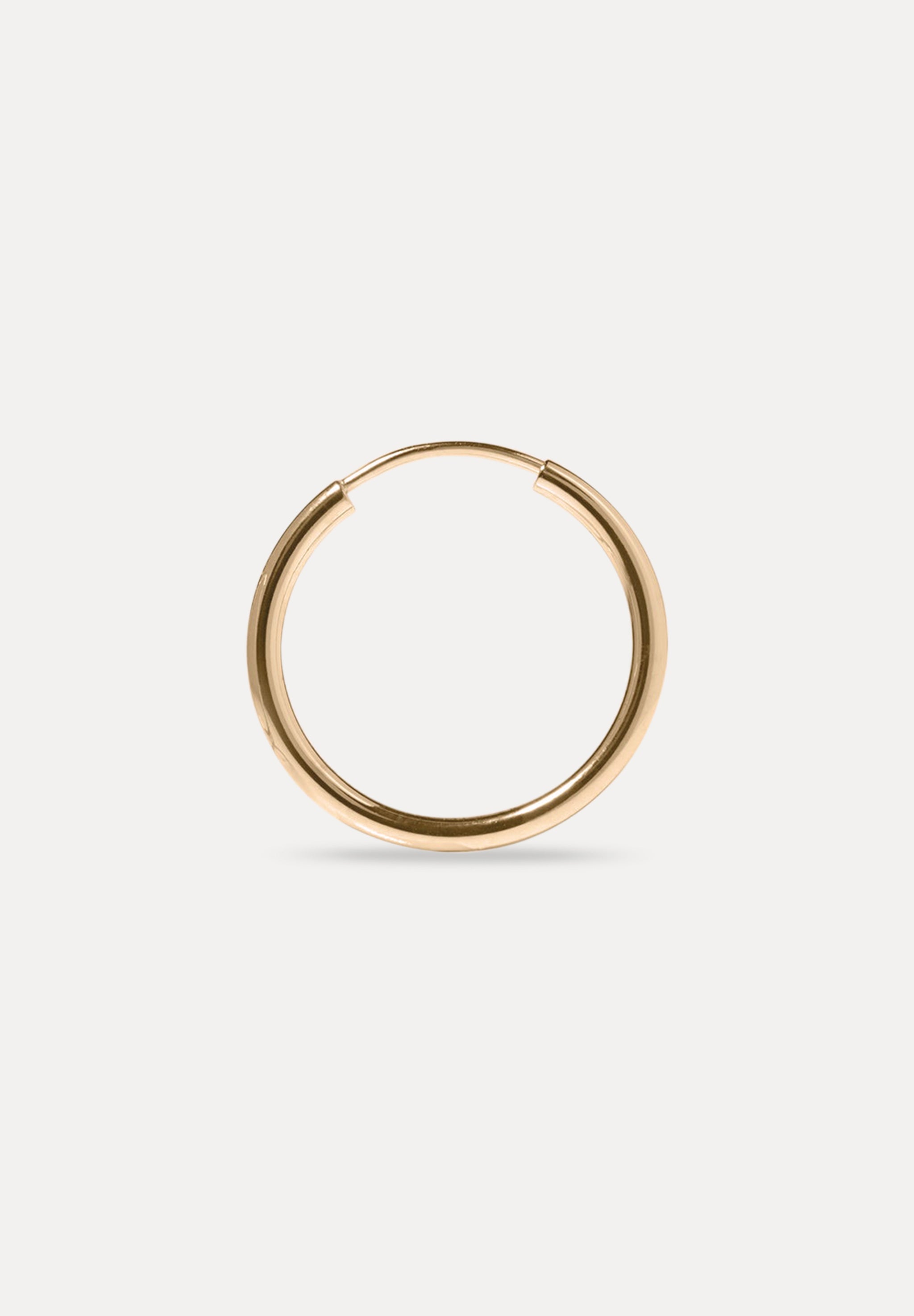 Stilnest Basic Creolen Ohrringe 585 Gold 14k Single 13mm
