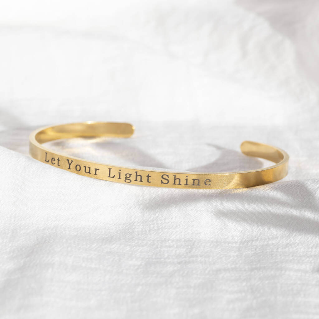 Joy by Corrine Smith Let Your Light Shine Armreif vergoldet