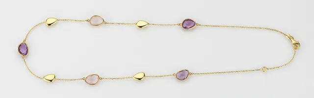 Eugen Rühle Collier 37.2100 Amethyst Halskette Gelbgold
