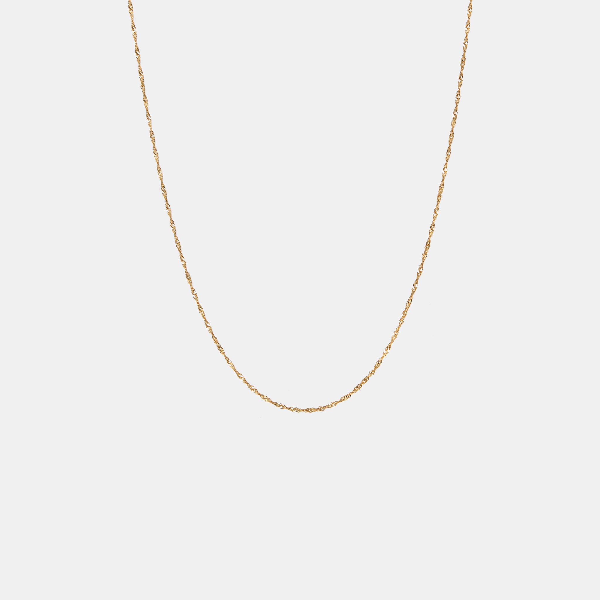 Stilnest Singapore Halskette 585 Gold 14k Massivgold 45cm