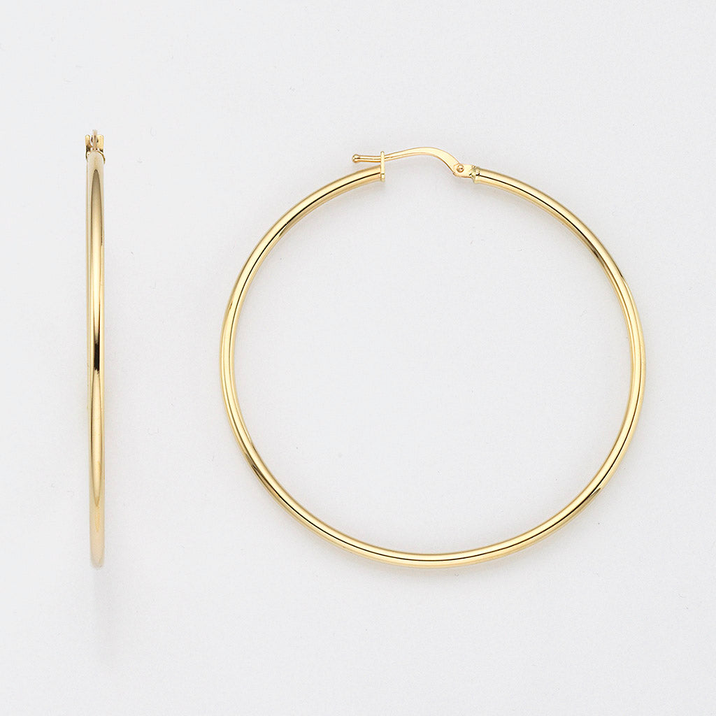 Eugen Rühle Ohrschmuck 80.3869 Creolen 2mm 50mm 585 Gelbgold