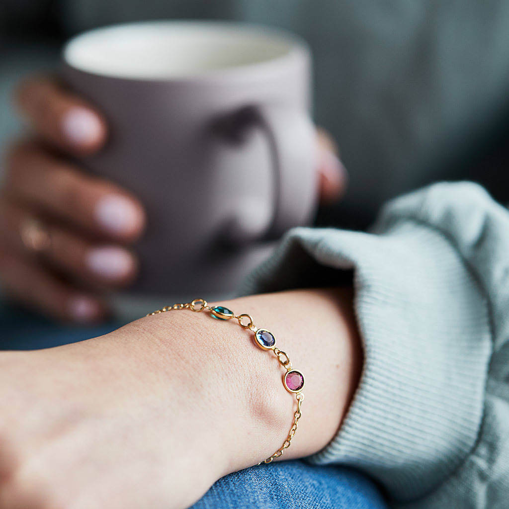 Joy by Corrine Smith Family Armband vergoldet Geburtsstein