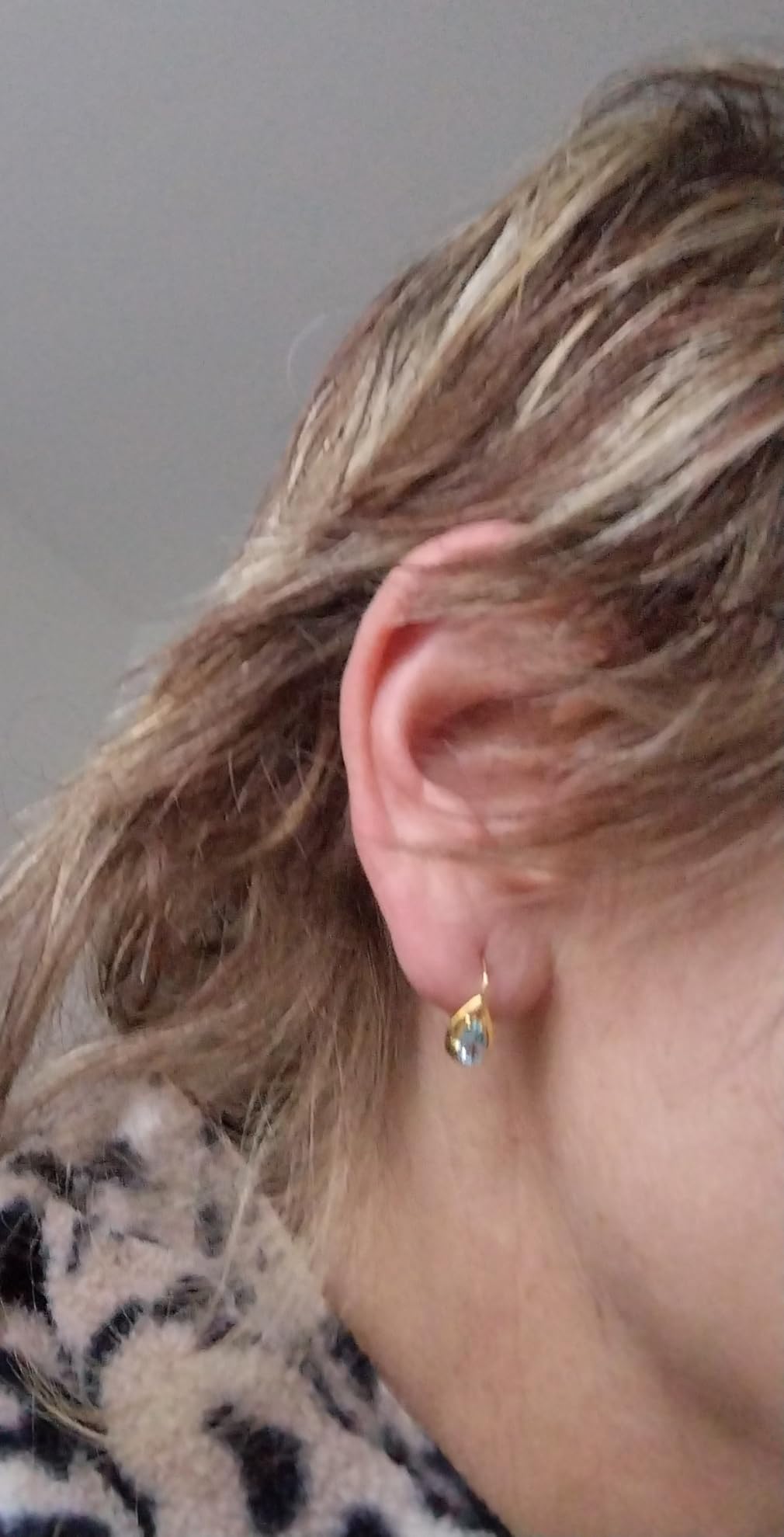 NKlaus Jewellery Brisur Ohrhänger Blautopas 333 Gold