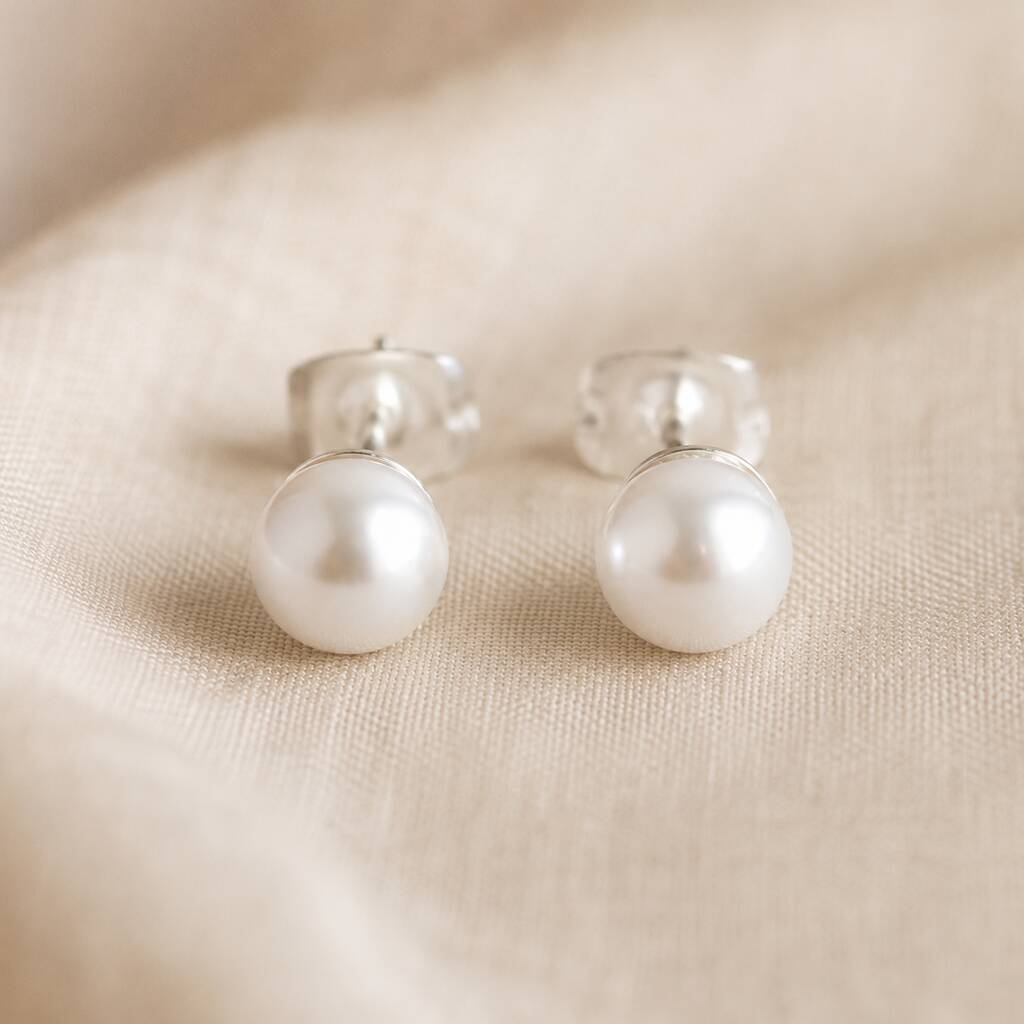 Joy by Corrine Smith Crystal Pearl Ohrstecker Gold 0,6cm