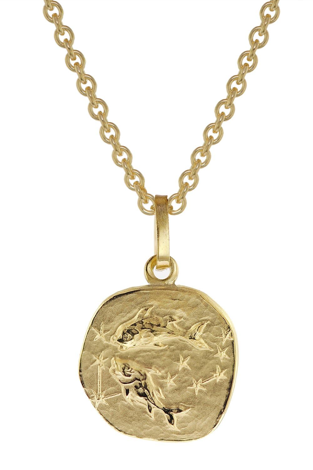 trendor Sternzeichen Fische Anhänger Gold 333 mit Kette