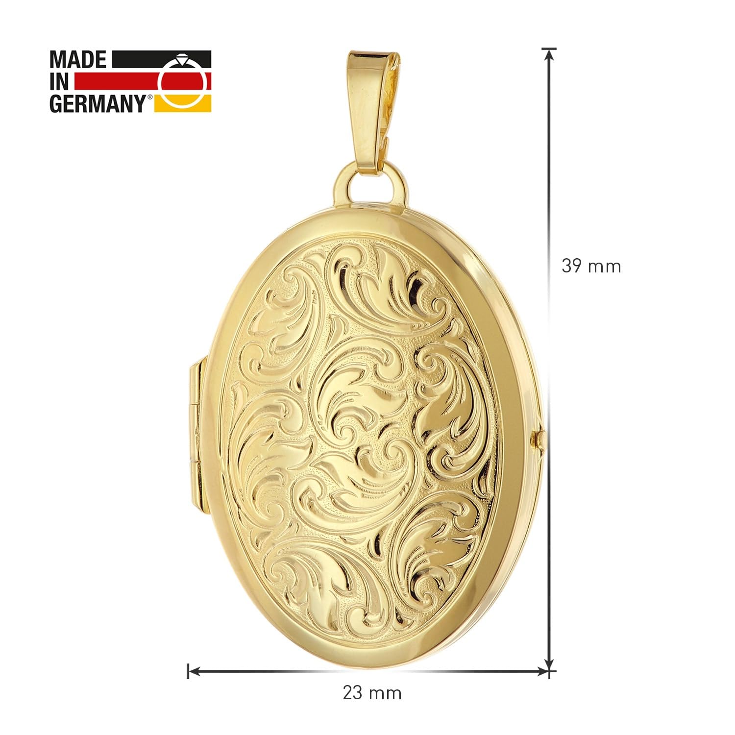 trendor Medaillon Kette Silber 925 vergoldet 42 cm