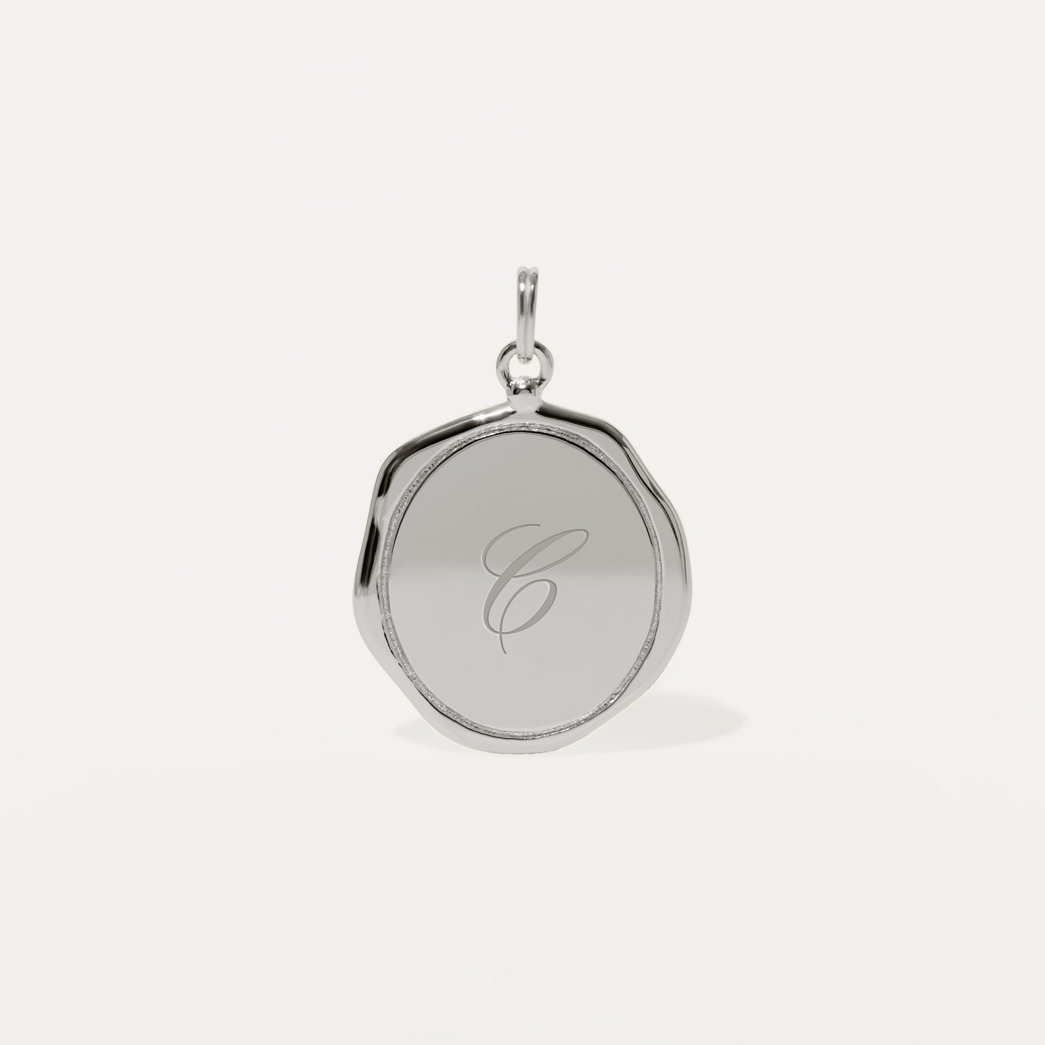 Stilnest Engravable Large Seal Anhänger 24k Gold Vermeil gravierbar