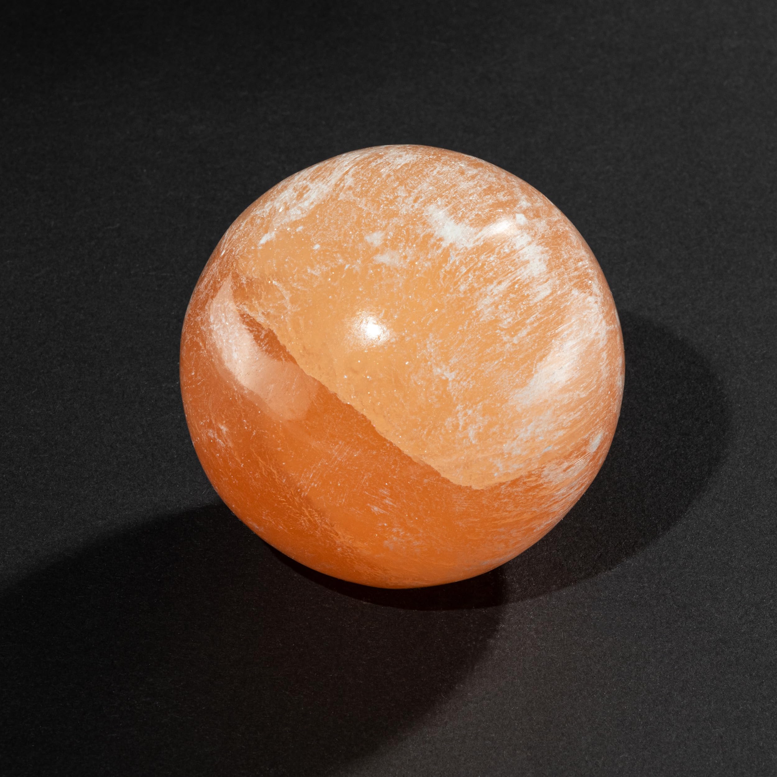 NKlaus Healing Crystals Selenit-Kugel 8cm Orange 580g