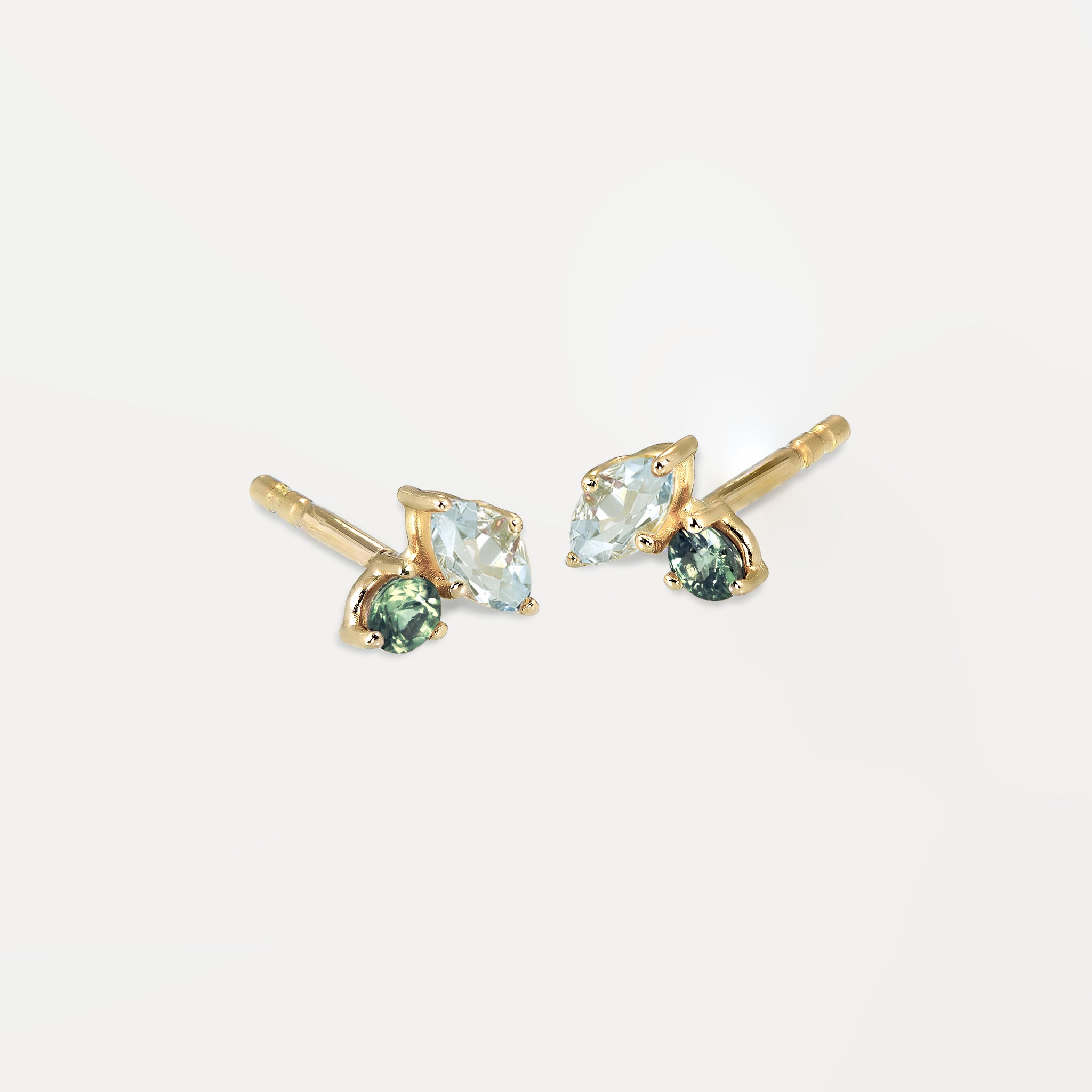 Stilnest Joy Ohrstecker 585 Gold Aquamarin Saphir