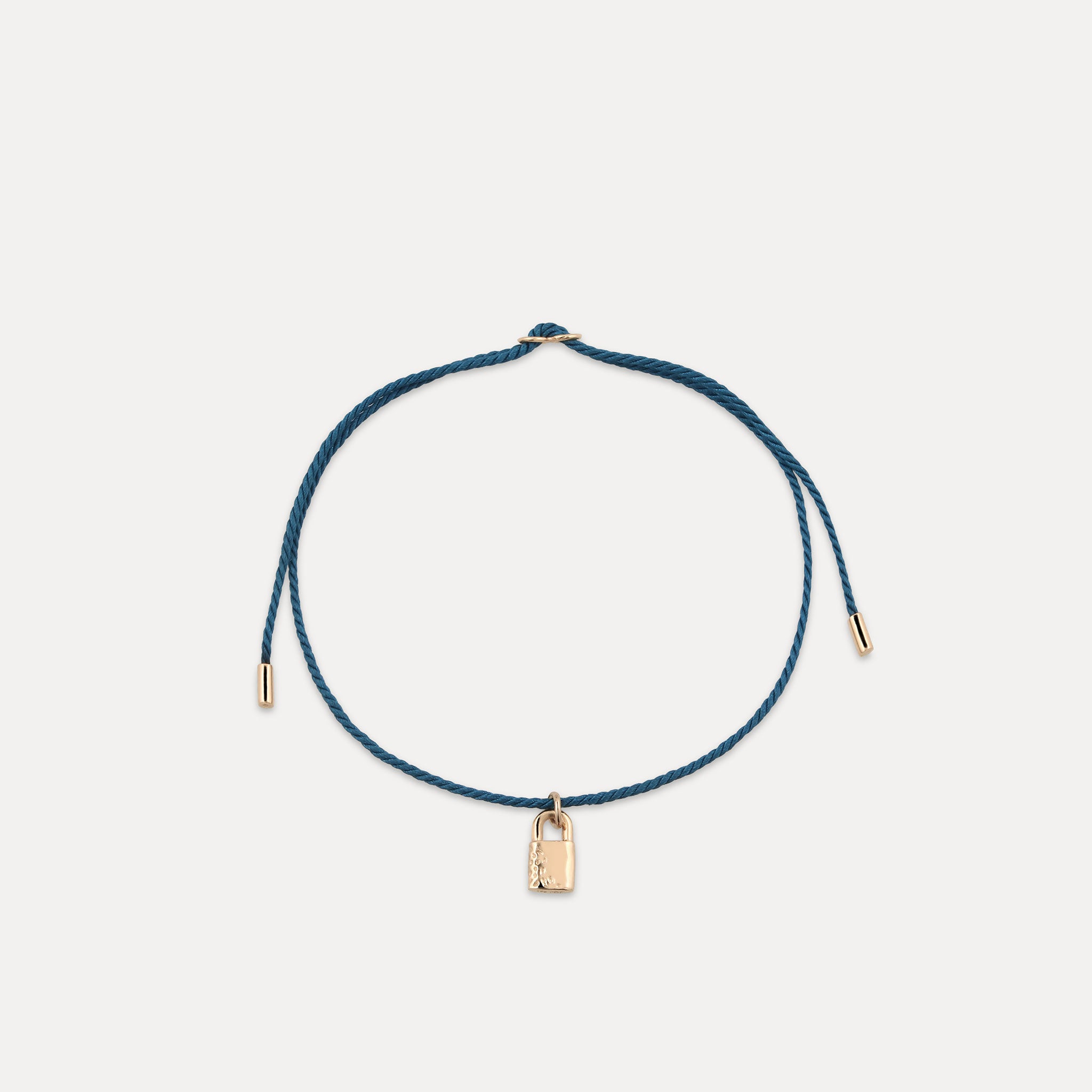 Stilnest Tiny Padlock Armband 585 Gold 16cm Schloss