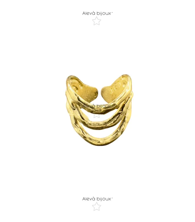 Alevá Bijoux Anelli Wave 3 Onde Ring Wellen Damen