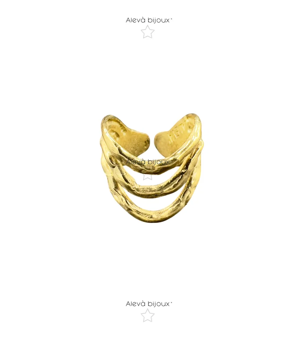 Alevá Bijoux Anelli Wave 3 Onde Ring Wellen Damen