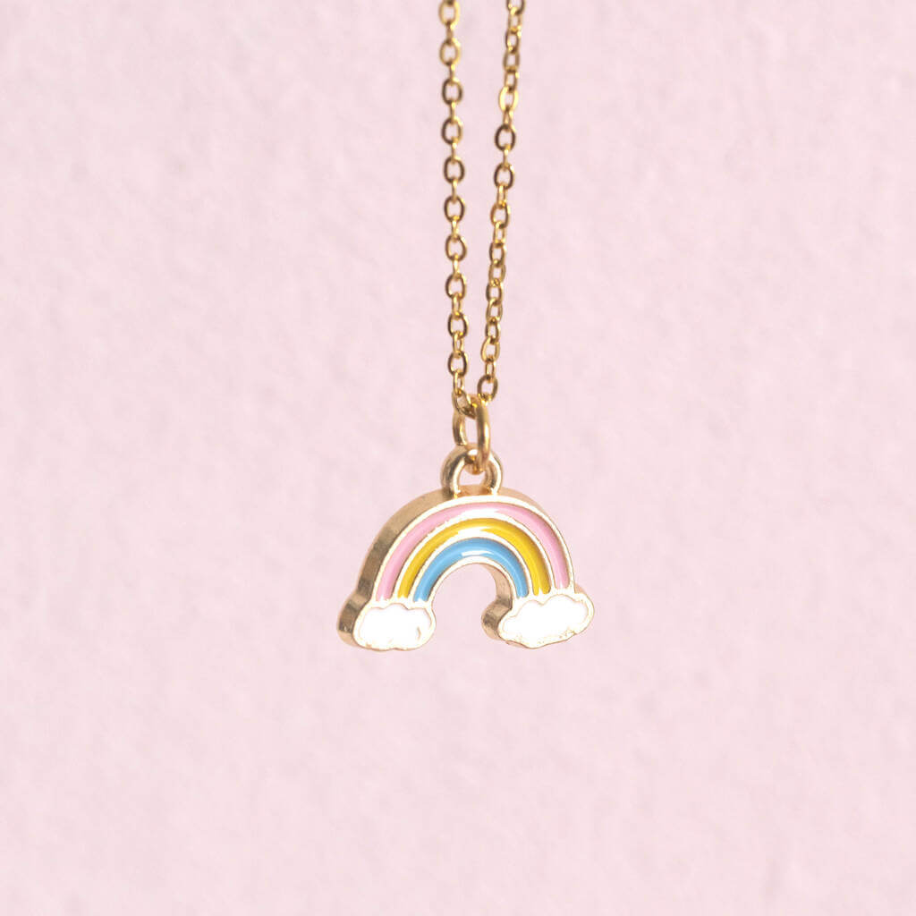 Joy by Corrine Smith Pastel Rainbow Halskette Gold