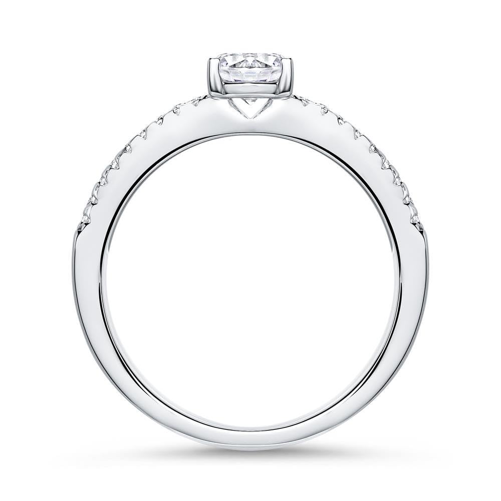 JEWLIX Verlobungsring 925 Silber Ring 50mm Zirkonia