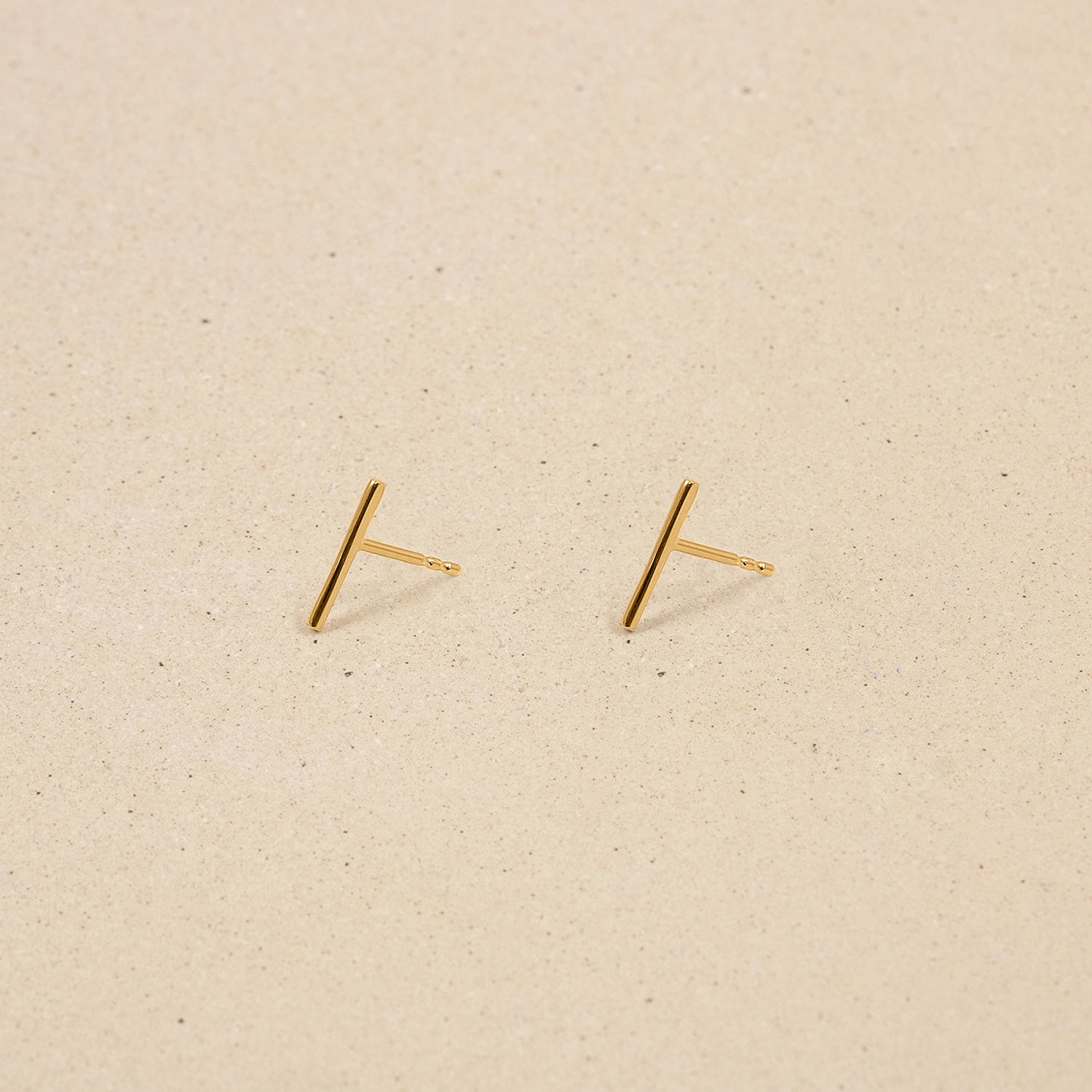 Stilnest Twist Bar Ohrstecker Gold Vermeil Silber