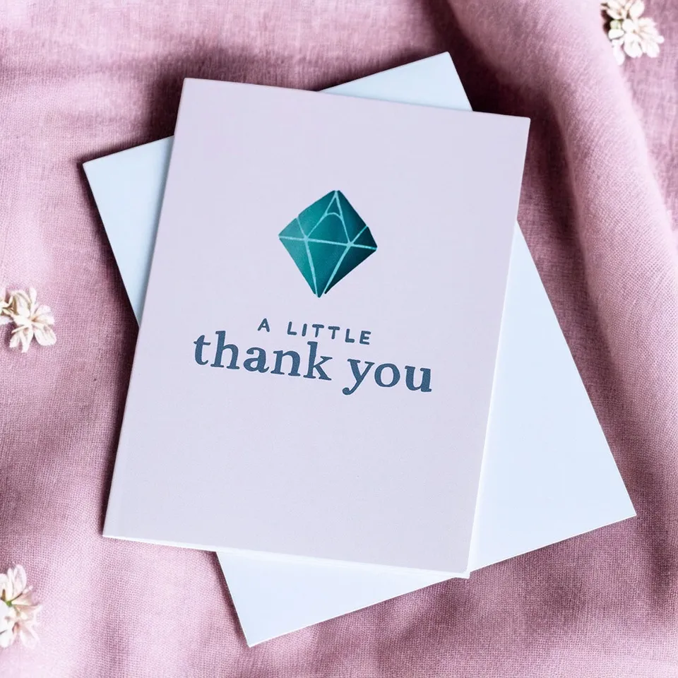 Joy by Corrine Smith Thank You Karte Geometric Gem A6