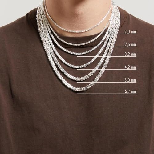 JEWLIX Königskette 925er Silber 5,7mm Vierkant 60cm Herren