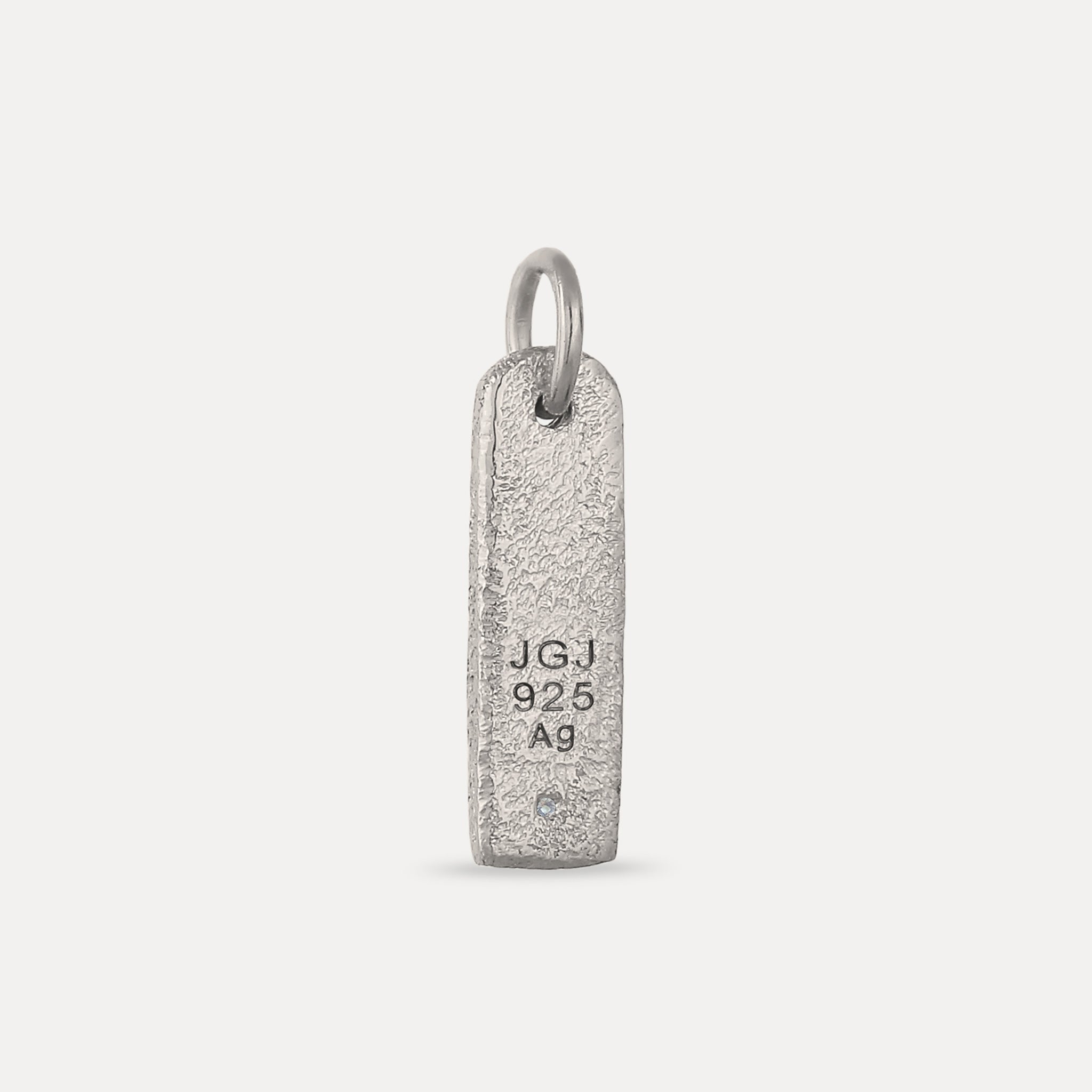 Stilnest Aquamarin Engravable Bar Anhänger Gold Vermeil