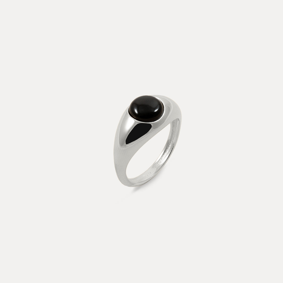 Stilnest Onyx Eden Pea Ring Gold Vermeil Gr. 52 schwarz