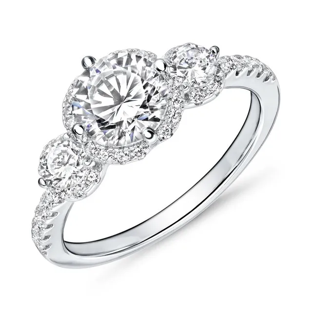 JEWLIX Verlobungsring 925 Silber Zirkonia Größe 60 Damen