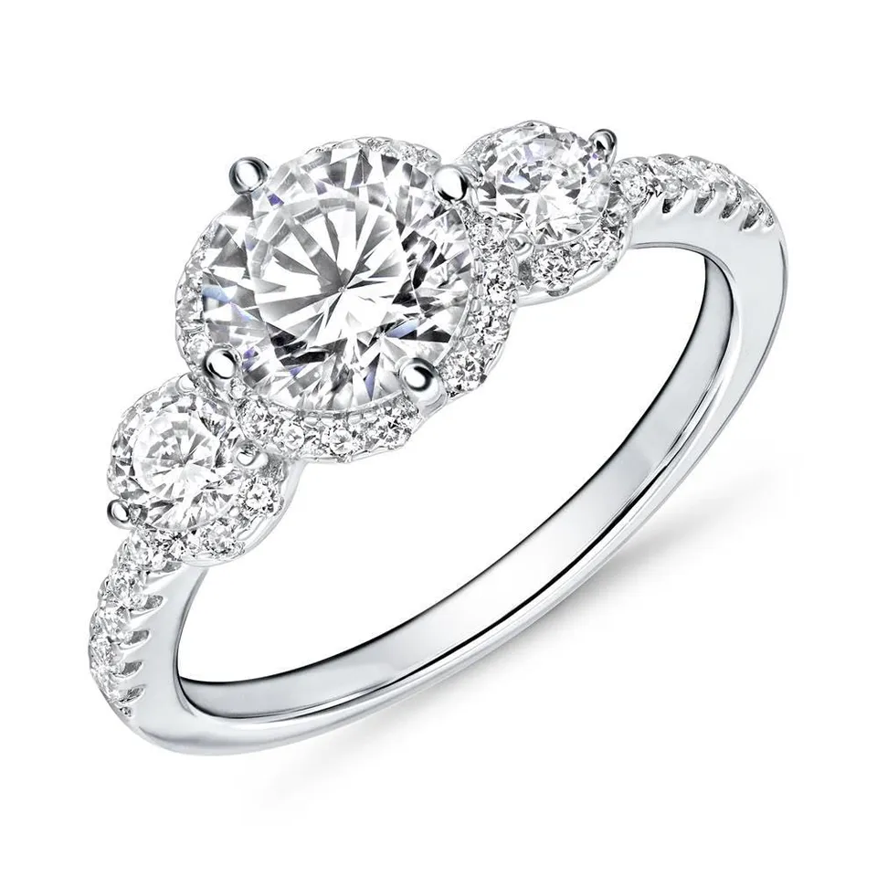 JEWLIX Verlobungsring 925 Silber Zirkonia Größe 60 Damen