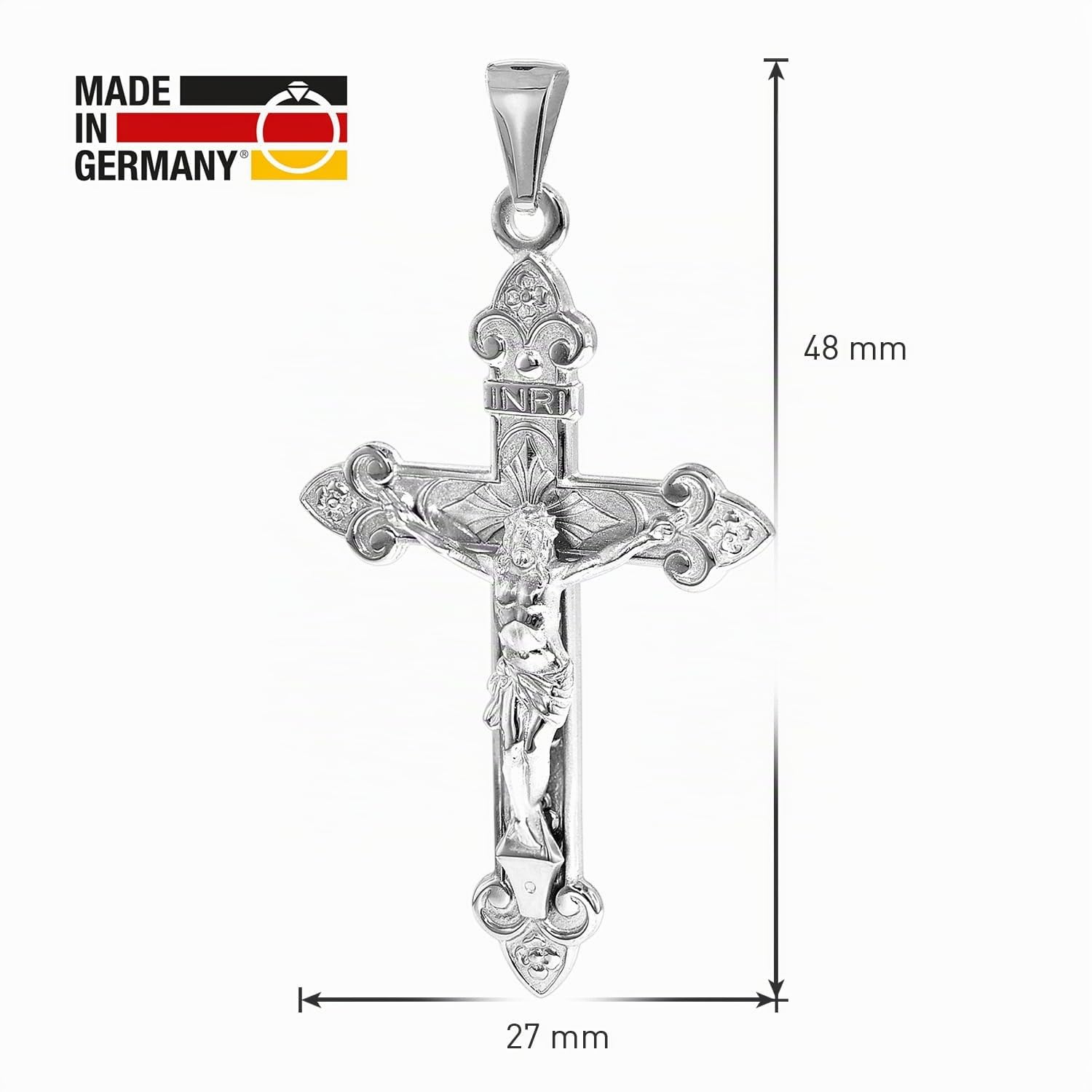 trendor Kreuz-Anhänger 925 Silber 40mm 35788