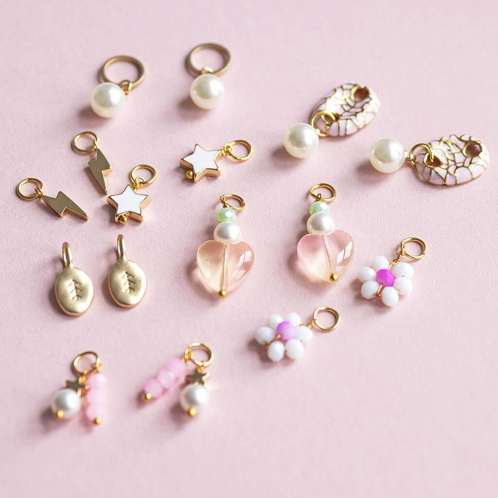 Joy by Corrine Smith Lucky Dip Creolen Gold mit 4 Charms