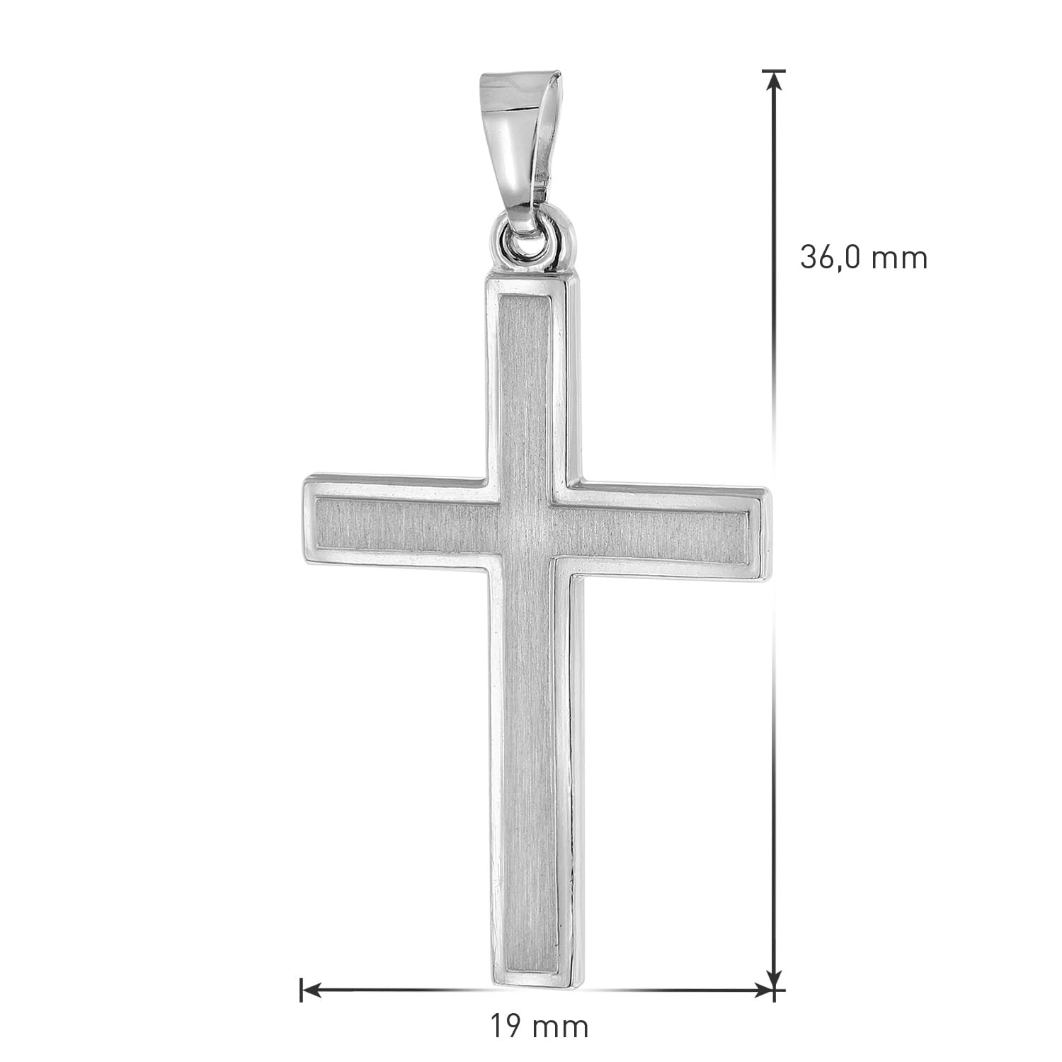 trendor 68258 Kreuz Halskette Herren 50 cm 925 Silber