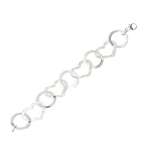 NKlaus Luna Armband Silber 925 Herz Kreis 20cm Damen
