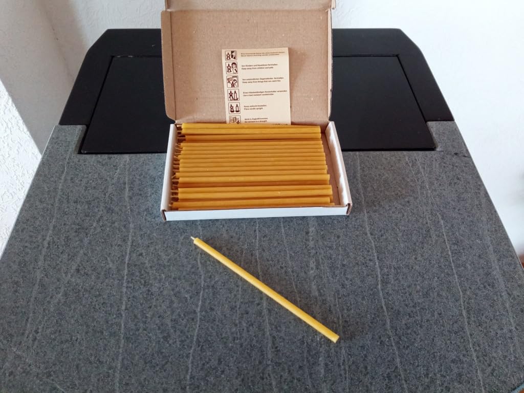 NKlaus Stabkerzen Rot 16cm Paraffinkerzen 50 Stück
