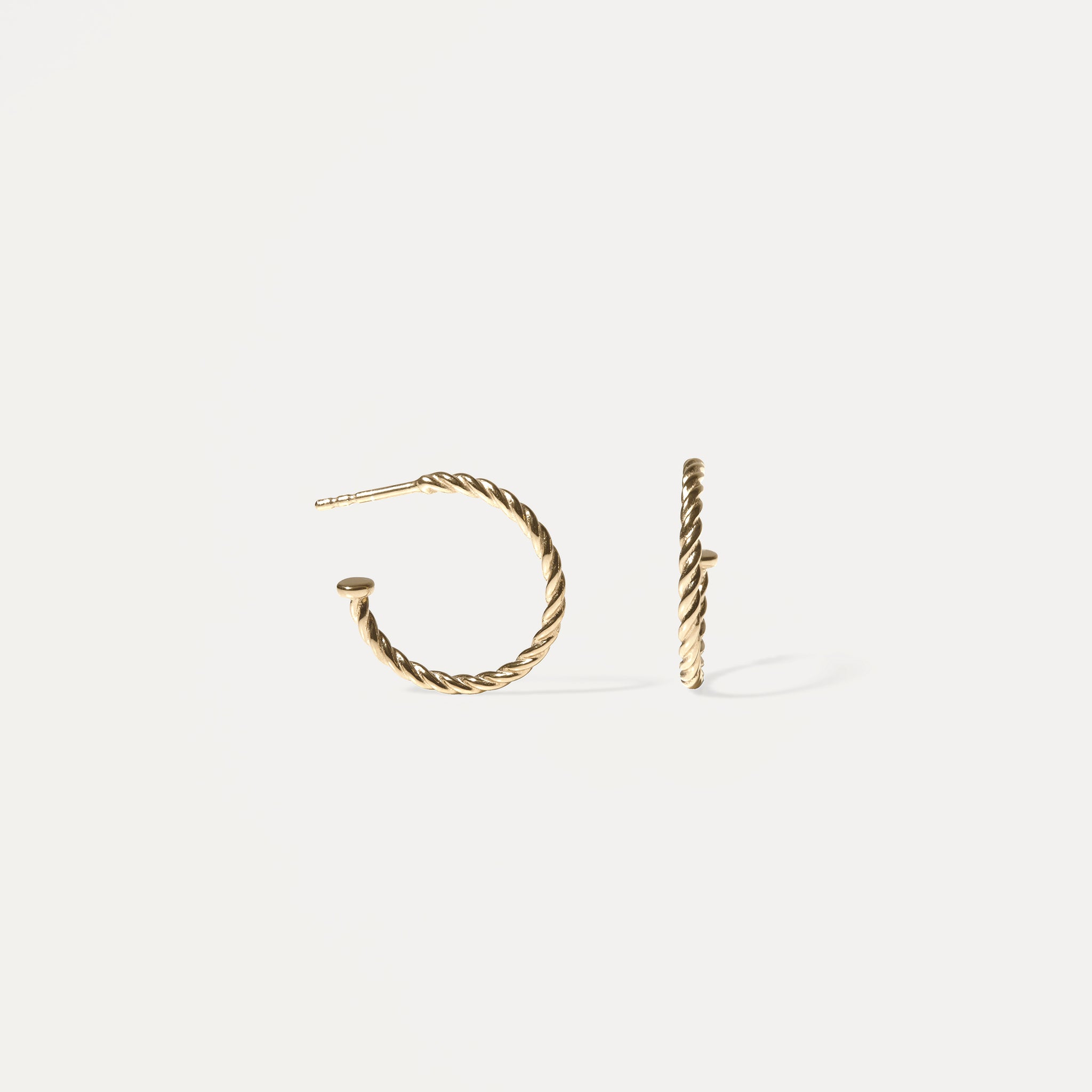 Stilnest Dune Creolen Ohrringe 585 Gold 14k 19.9 mm