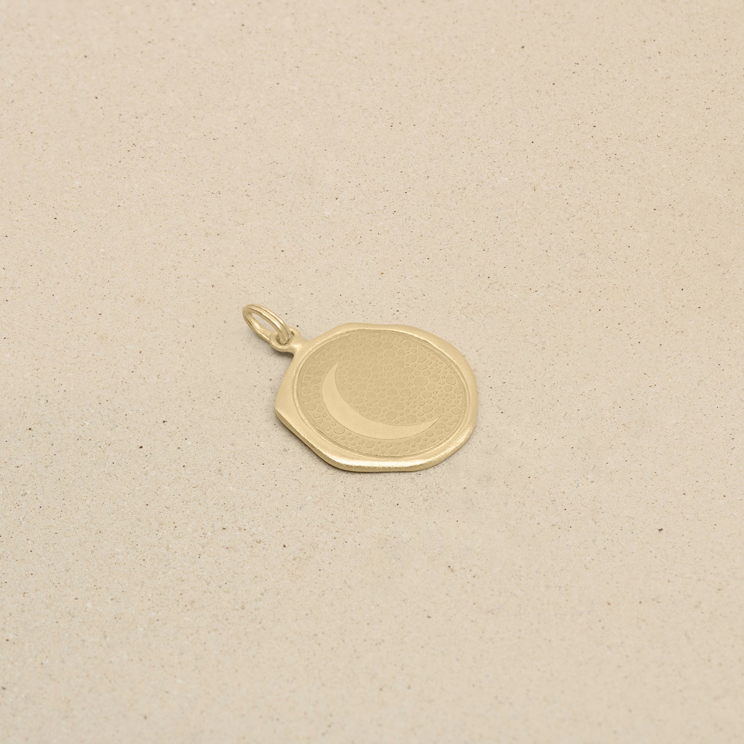Stilnest Moon Large Seal Anhänger 585 Gold Mond