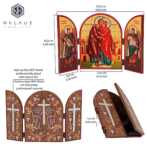 NKlaus Religious Icons Triptychon Joachim Anna Holz