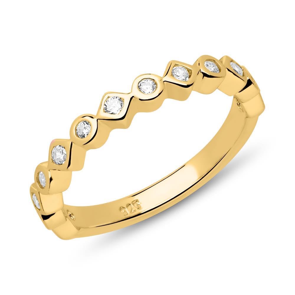 JEWLIX SR0421 Ring 925er Silber vergoldet Zirkonia Gr. 56