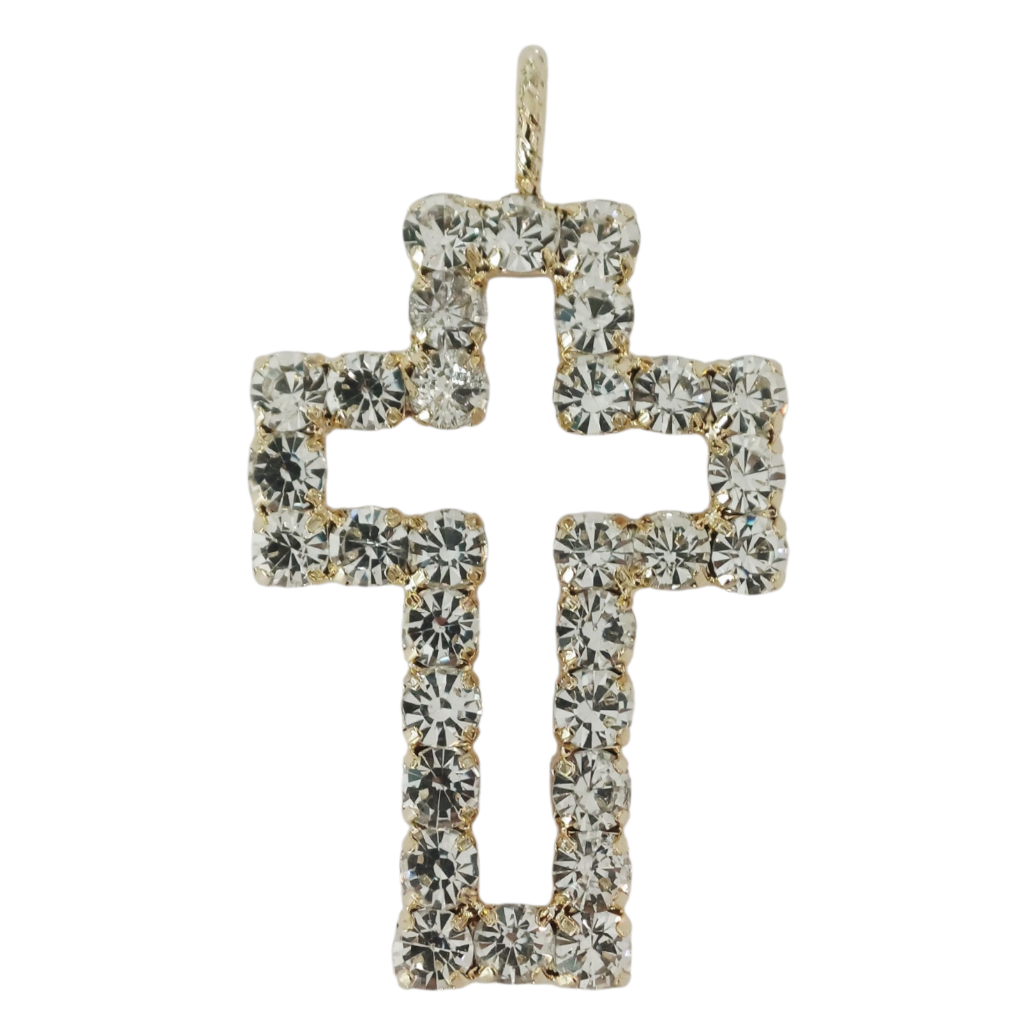 Alevá Bijoux Croci Alba Kreuz Anhänger Gold 6,2 cm