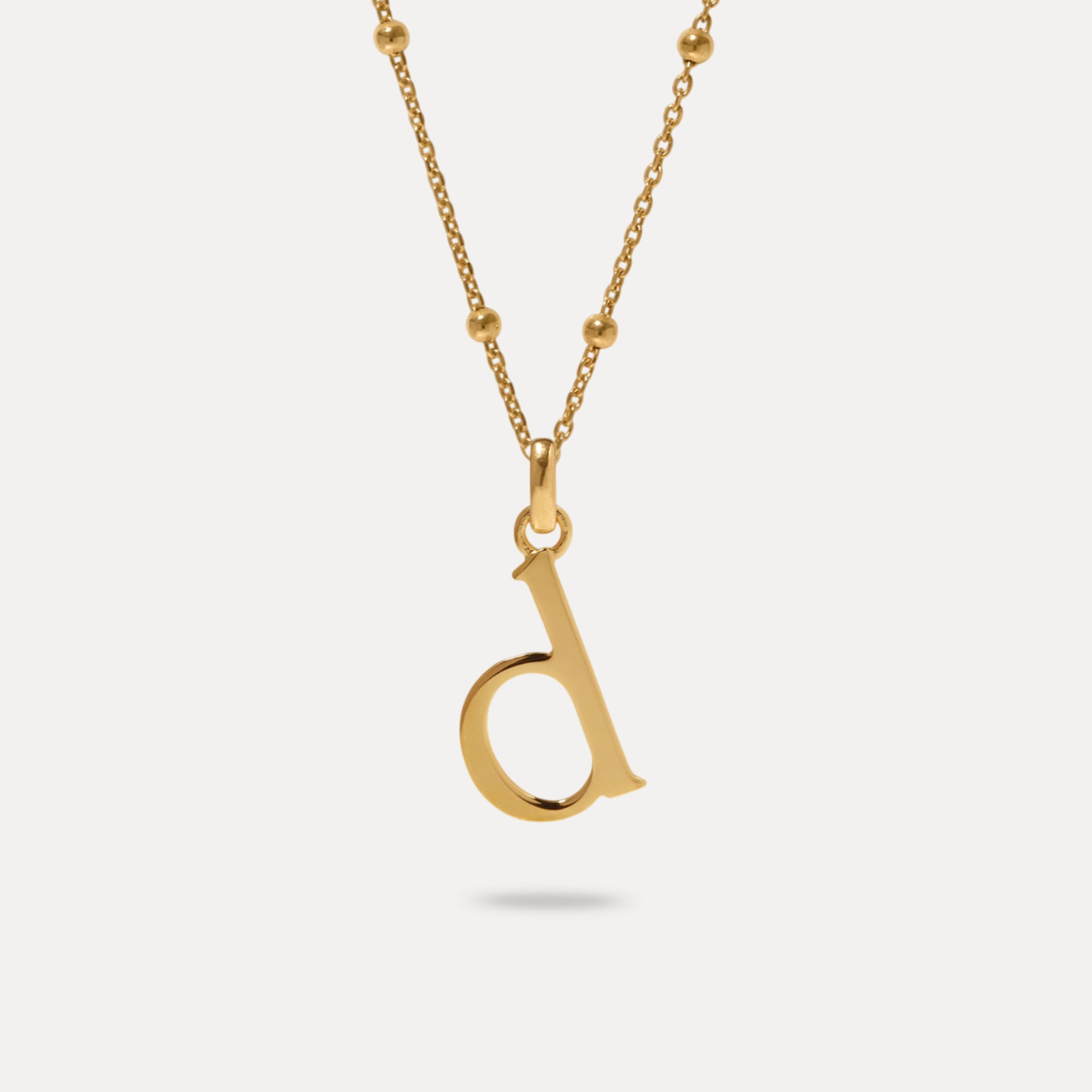 Stilnest Initial Satellite Kette Halskette Gold Vermeil A 45cm