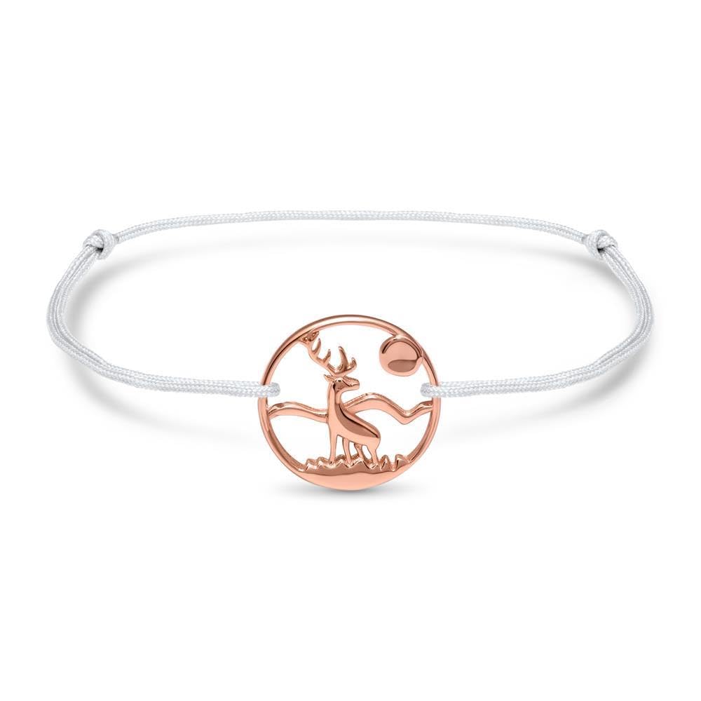 JEWLIX TXB0140-R Textilarmband rot mit Silber
