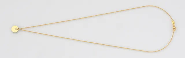 Eugen Rühle Anhänger Scheibe 9mm Goldkette 42cm 585